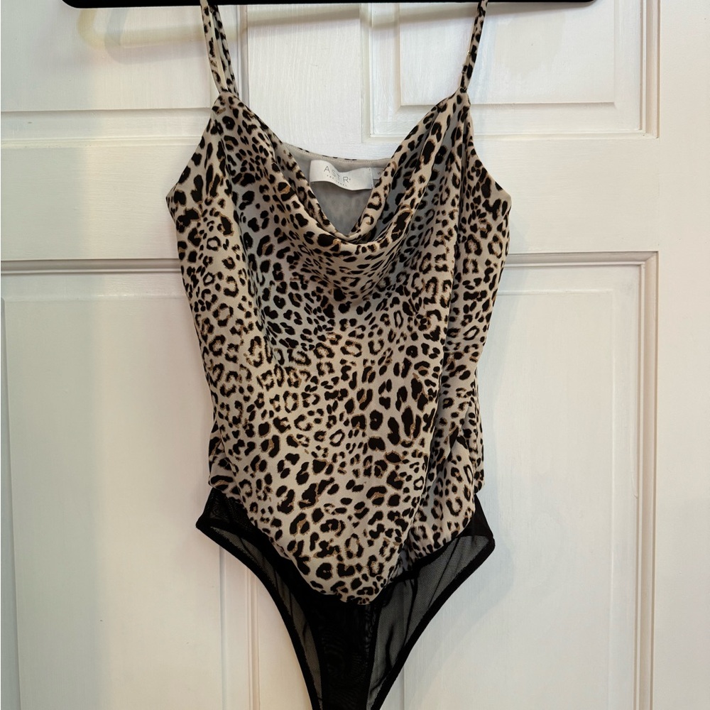 Animal print tank bodysuit